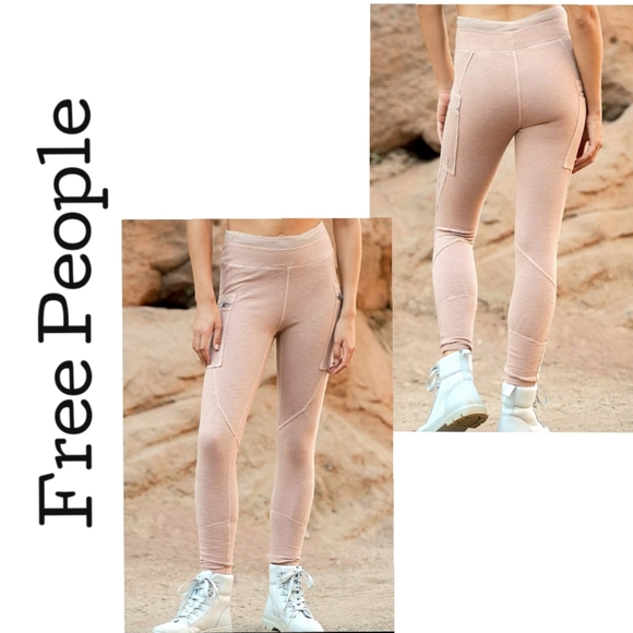 Free People Movement Ziggy Contemporary Leggings in Camo Dust Heather Pink  XS - Picture 3 of 13